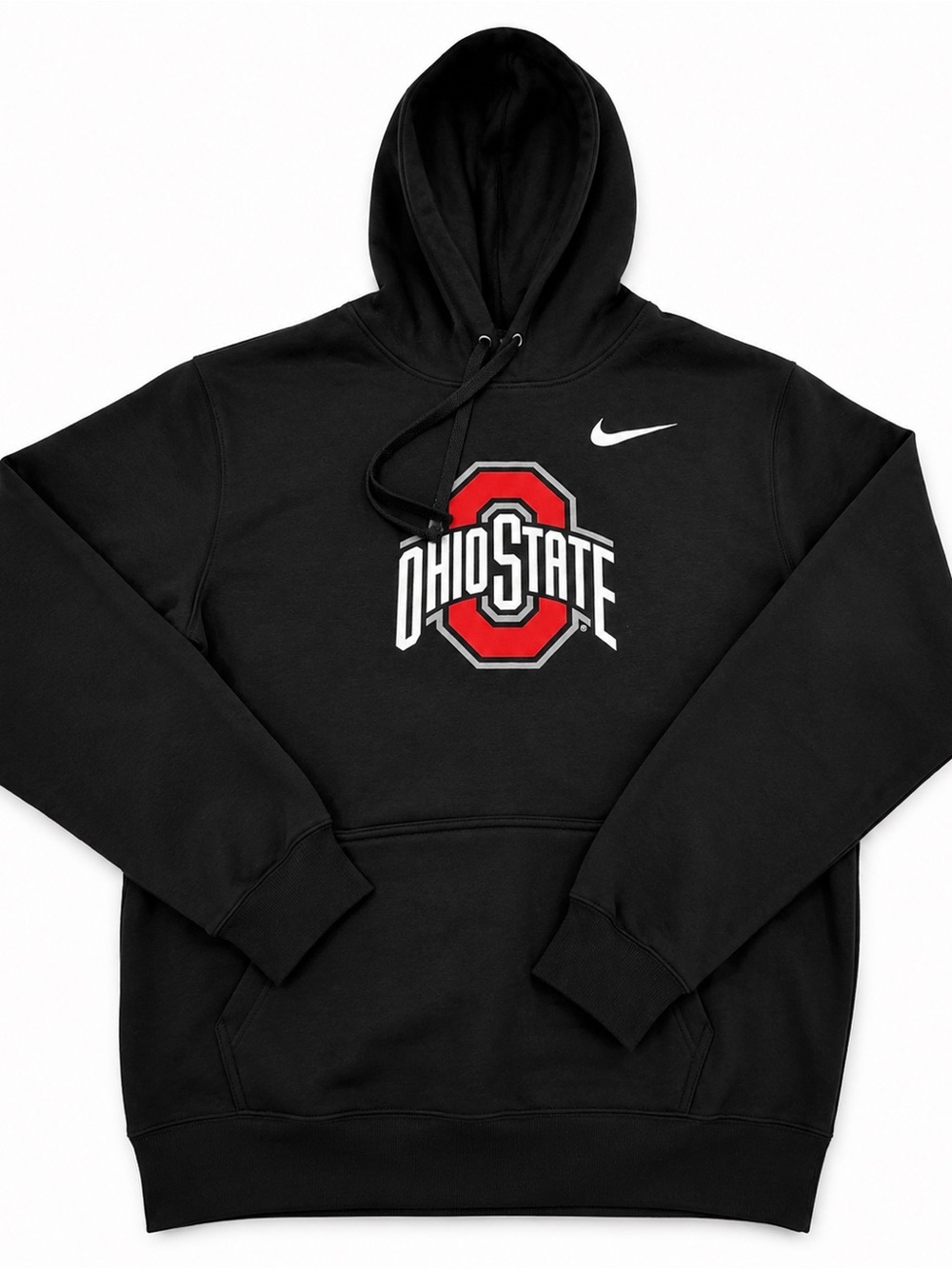 Nike Black Hoodie with Red and White Logo